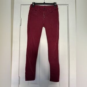 True Religion Maroon Corduroy Trousers
